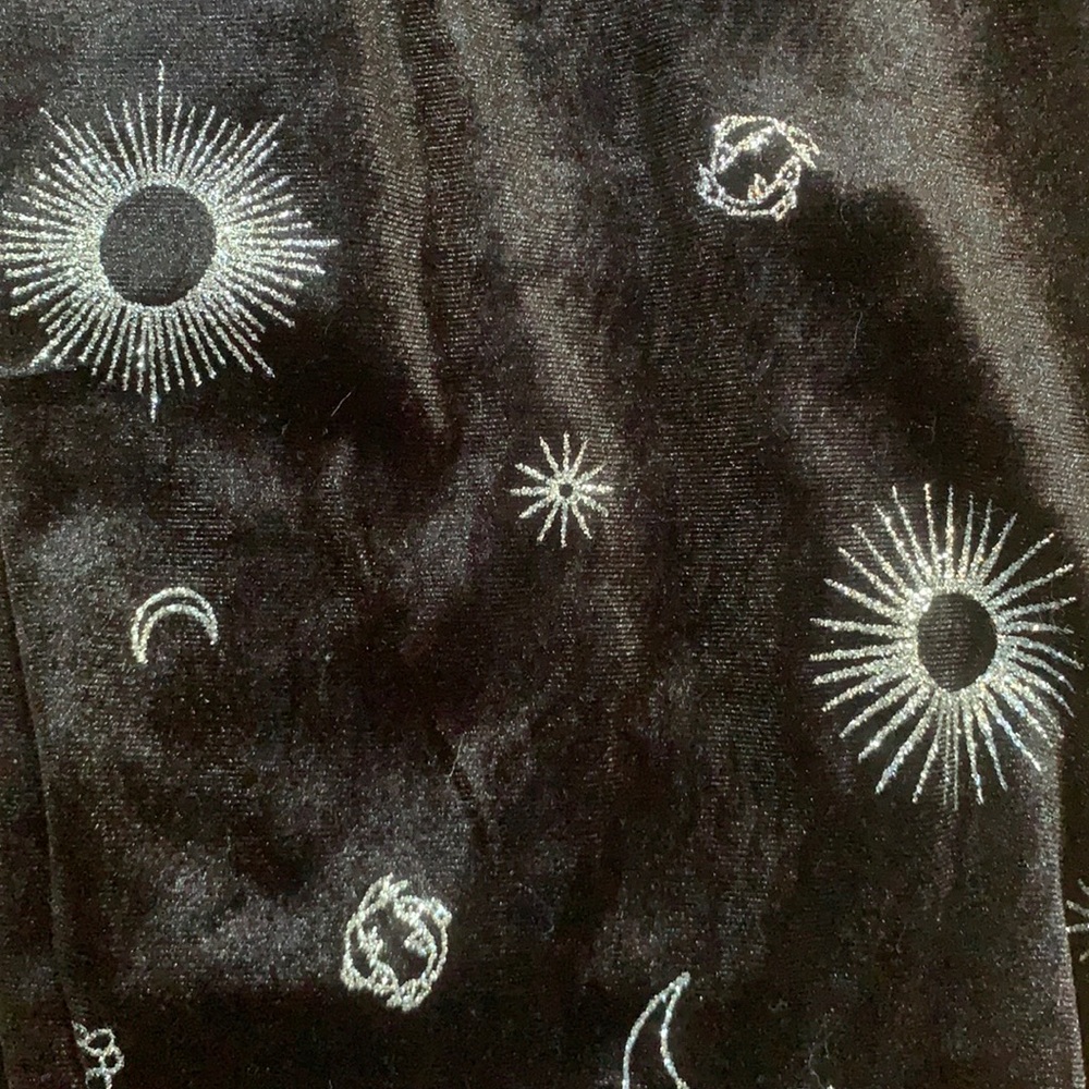 Black velour dress celestial